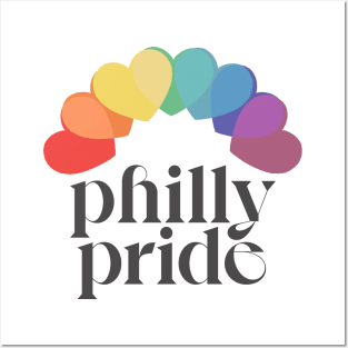 Philly Pride / Philadelphia Rainbow Typography Design Posters and Art